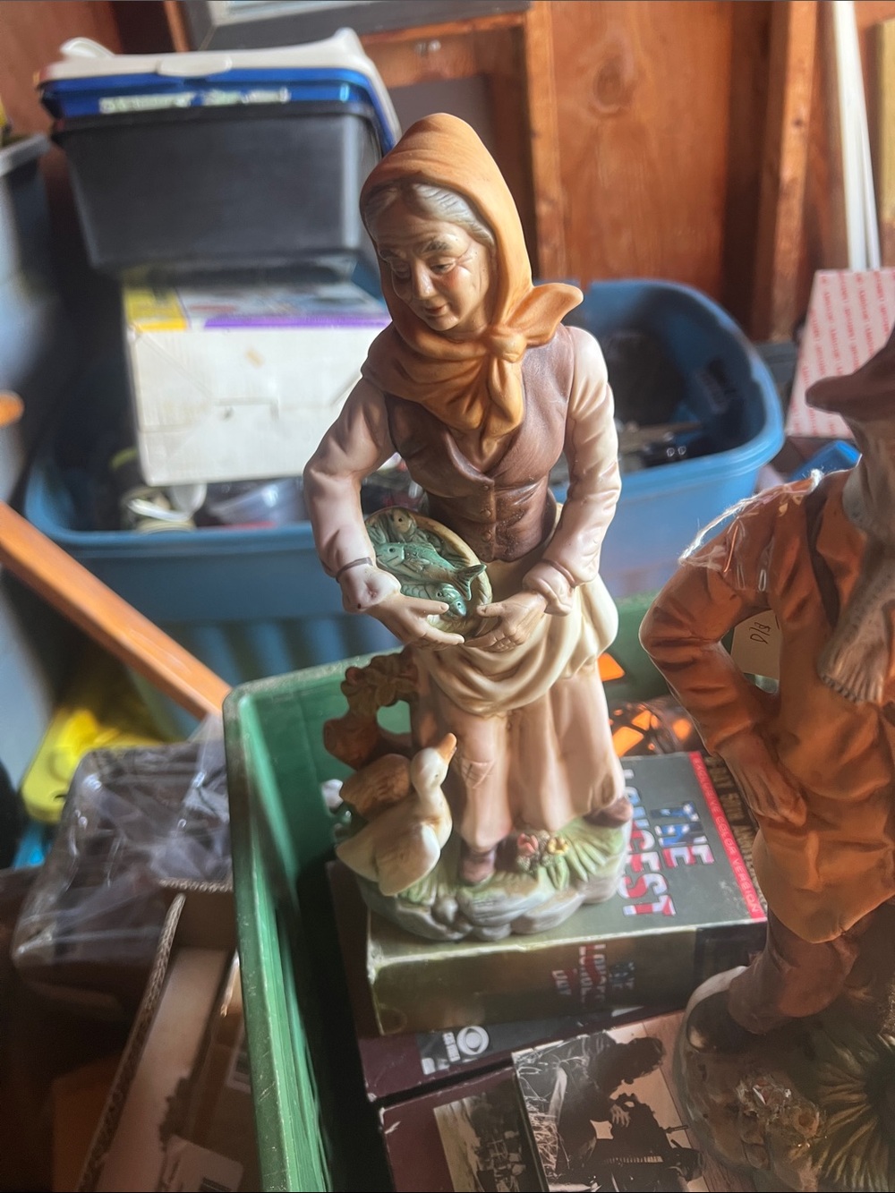 Vintage old man and woman figurines